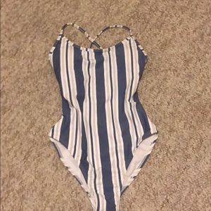 Swimsuit blue and white size 2